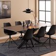 Heaven Round Dining Table - 8 Seater - 200cm - Rusty Brown Ceramic - with Star Legs