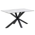 Heaven Round Dining Table - 4 Seater - 135cm - White Ceramic - with Star Legs
