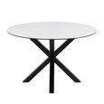 Heaven Round Dining Table - 4 Seater - 119cm - White Ceramic - with Star Legs