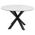 Heaven Round Dining Table - 4 Seater - 119cm - White Ceramic - with Star Legs