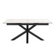 Heaven Extending Dining Table - 6-8 Seater - 168cm-210cm - White Ceramic - with Star Legs