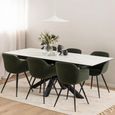Heaven Extending Dining Table - 6-8 Seater - 168cm-210cm - White Ceramic - with Star Legs