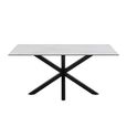Heaven Round Dining Table - 6 Seater - 160cm - White Ceramic - with Star Legs