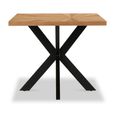 Viento Oak - Sunburst Dining Table - 6 Seater - 150cm - with Black Spider Legs