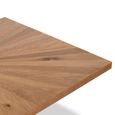 Viento Oak - Sunburst Dining Table - 6 Seater - 150cm - with Black Spider Legs