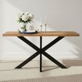 Viento Oak - Sunburst Dining Table - 6 Seater - 150cm - with Black Spider Legs