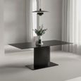 Marbella Dining Table - 8 Seater - Pedestal - 200cm - Black Ceramic