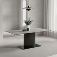 Marbella Dining Table - 8 Seater - Pedestal - 200cm - Grey Ceramic