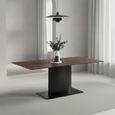 Marbella Dining Table - 8 Seater - Pedestal - 200cm - Rusty Brown Ceramic