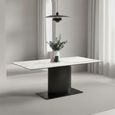 Marbella Dining Table - 8 Seater - Pedestal - 200cm - White Ceramic