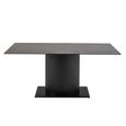 Marbella Dining Table - 8 Seater - Pedestal - 200cm - Black Ceramic