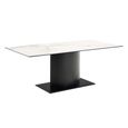 Marbella Dining Table - 8 Seater - Pedestal - 200cm - White Ceramic