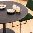 Ibiza Round Dining Table - 4 Seater - 110cm - Black
