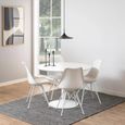 Ibiza Round Dining Table - 4 Seater - 110cm - White