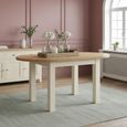Lundy Oval Extending Dining Table - 4-6 Seater - 130cm-170cm - Ivory Painted