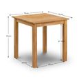 Coxmoor Dining Table - 75cm - 2 Seater - Square - Oak