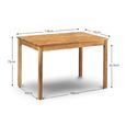 Coxmoor Dining Table - 118cm - 4 Seater - Oak