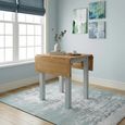 Lundy Square Drop Leaf Dining Table - 2 Seater - 30cm-90cm - Grey Painted