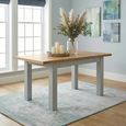 Lundy Extending Dining Table - 4-6 Seater - 120cm-153cm - Grey Painted