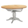 Lundy Round Extending Dining Table - 2-4 Seater - 100cm-135cm - Pedestal Base - Grey Painted