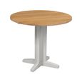 Lundy Round Drop Leaf Dining Table - 2 Seater - 30cm-90cm - Grey Painted