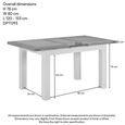 Lundy Extending Dining Table - 4-6 Seater - 120cm-153cm - Grey Painted