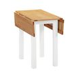 Lundy Square Drop Leaf Dining Table - 2 Seater - 30cm-90cm - White Painted