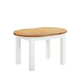 Lundy Oval Extending Dining Table - 4-6 Seater - 130cm-170cm - White Painted