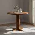 Original Round Drop Leaf Dining Table - 2 Seater - 30cm-90cm - Rustic Oak