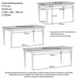 Cromwell Extending Dining Table - 4-6 Seater - 136cm-196cm - Grey Painted