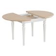 Cromwell Round Extending Dining Table - 4-6 Seater - 110cm-150cm - Grey Painted