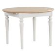 Cromwell Round Extending Dining Table - 4-6 Seater - 110cm-150cm - Grey Painted