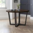 Brooklyn Dining Table - 4 Seater - 120cm - Round - Dark Oak