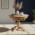Wilmont Round Extending Dining Table - 2-4 Seater - Pedestal Base - 100cm-135cm - Oak