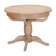 Wilmont Round Extending Dining Table - 2-4 Seater - Pedestal Base - 100cm-135cm - Oak