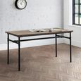 Carnegie Dining Table - 4 Seater - 140cm - Elm Wood - Industrial
