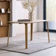 Kaito Dining Table - 6 Seater - 140cm - Oak Effect