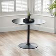 Nero Dining Table - 2 Seater - 100cm - Round - Black