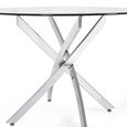 Anderson Dining Table - 2 Seater - 100cm - Round - Glass - Chrome Legs