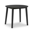 Coast Drop Leaf Dining Table - 2-4 Seater - 90cm - Round - Black Wooden