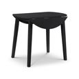 Coast Drop Leaf Dining Table - 2-4 Seater - 90cm - Round - Black Wooden