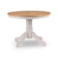Davenport Dining Table - 2 Seater - 106cm - Round - Pedestal - Grey and Oak