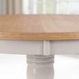 Davenport Dining Table - 2 Seater - 106cm - Round - Pedestal - Grey and Oak