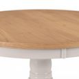 Davenport Dining Table - 2 Seater - 106cm - Round - Pedestal - Grey and Oak