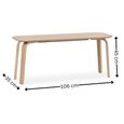 Kaito Dining Table - 6 Seater - 140cm - Oak Effect