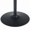 Nero Dining Table - 2 Seater - 80cm - Round - Black