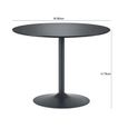 Nero Dining Table - 2 Seater - 80cm - Round - Black