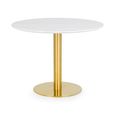 Palermo Dining Table - 2 Seater - 100cm - Round - White Marble Effect and Gold