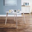 Casa Dining Table - 90cm - 2 Seater - Square - White