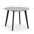 Casa Dining Table - 100cm - 2 Seater - Round - Grey